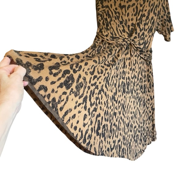 Torrid Super Soft Faux Wrap Front-Knotted
Leopard Dress Brown-Size 2X - Picture 2 of 11